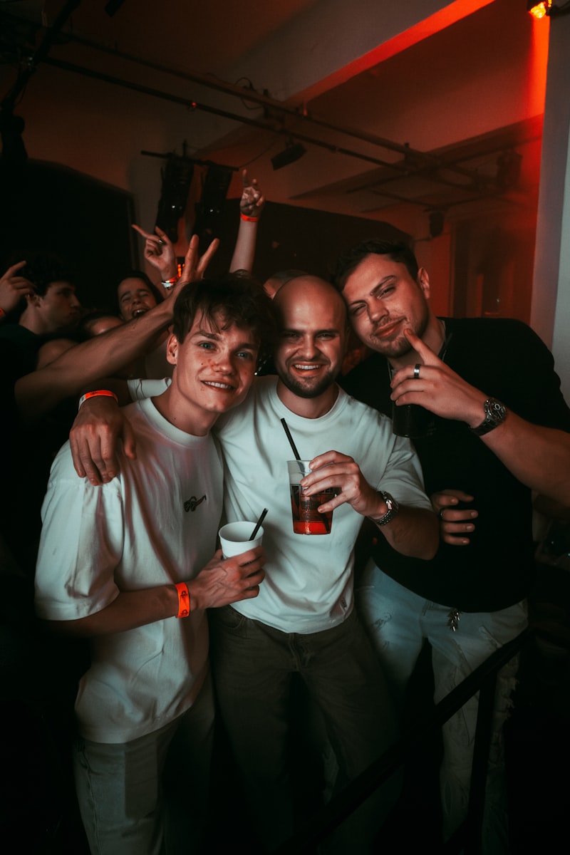 Friends enjoying a night out