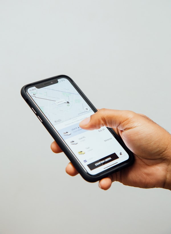 Request a ride on phone